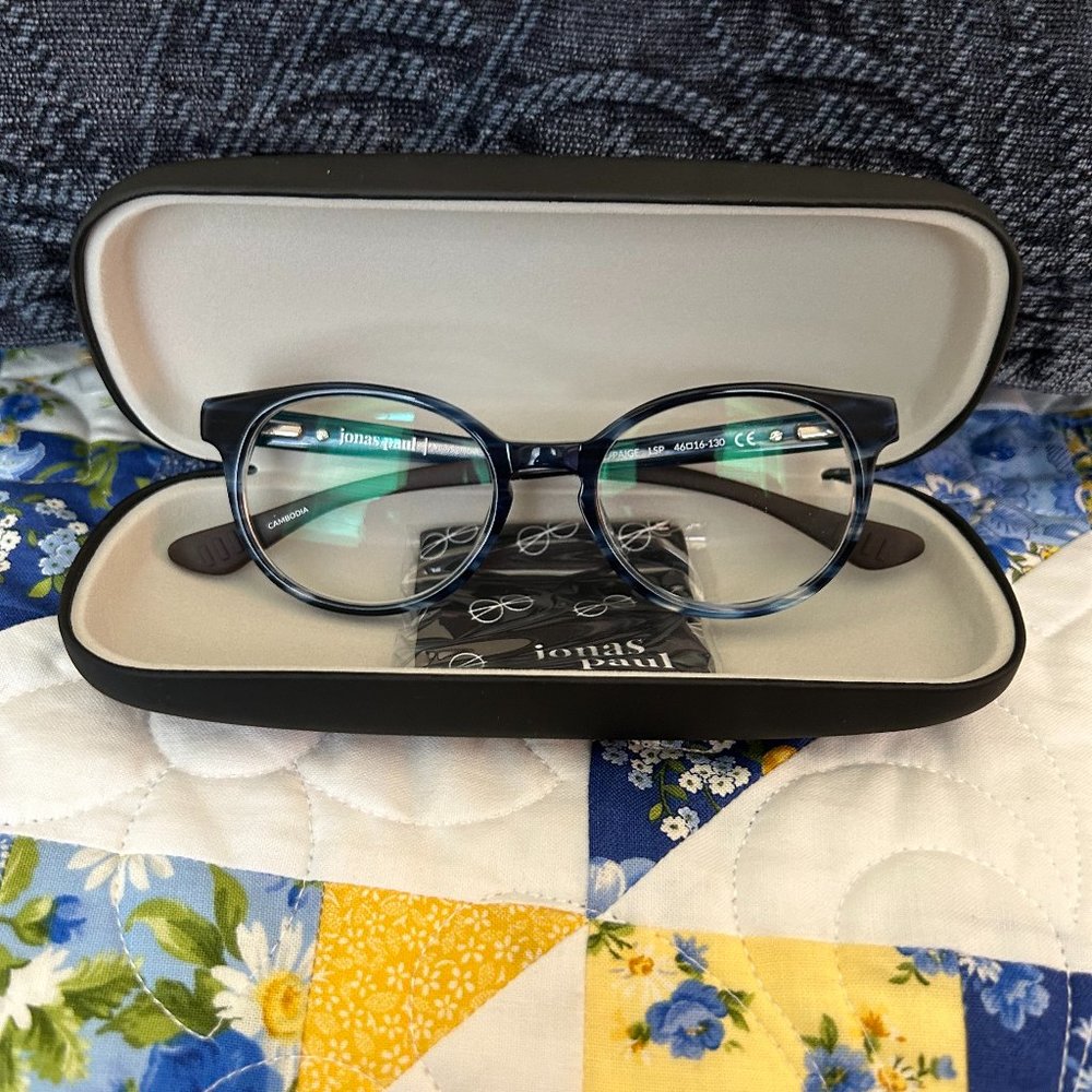 NEW Jonas Paul Paige Glasses - Striped Pacific color